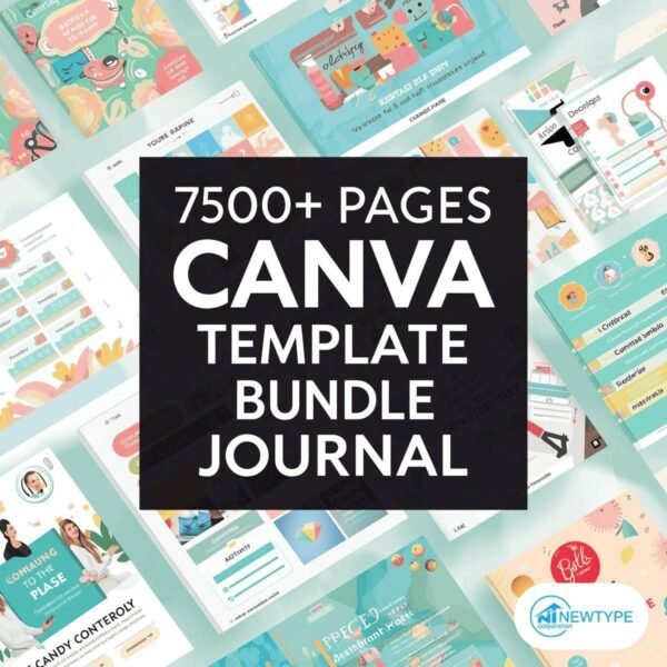 7500+ Editable Canva Templates Bundle – Planners, Journals & Business | PLR + MRR