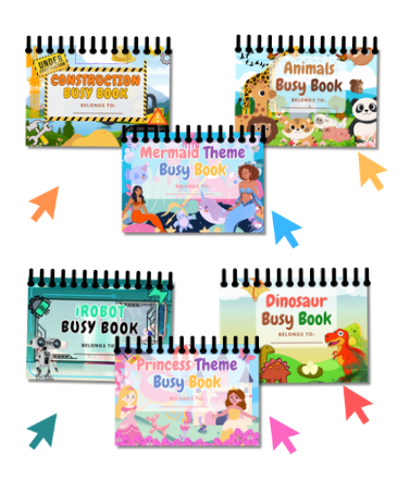 Kids Busy Book Bundle – 6 Themes | Editable Canva & Printable