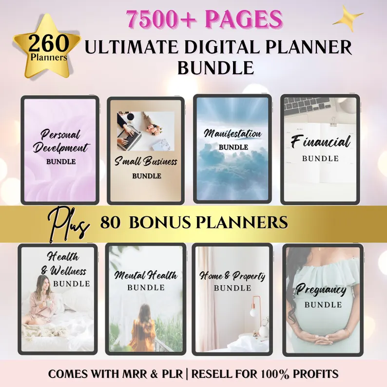 7500+ Editable Canva Templates Bundle – Planners, Journals & Business | PLR + MRR
